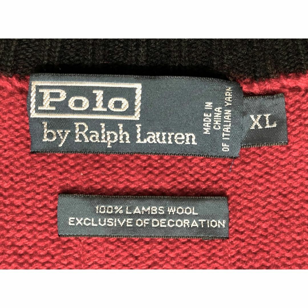 POLO RALPH LAUREN(ポロラルフローレン)のポロ ラルフローレン スイス ジップアップ ニットジャケット XL メンズのジャケット/アウター(ノーカラージャケット)の商品写真