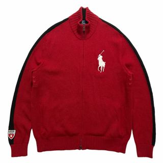 ポロラルフローレン(POLO RALPH LAUREN)のポロ ラルフローレン スイス ジップアップ ニットジャケット XL(ノーカラージャケット)