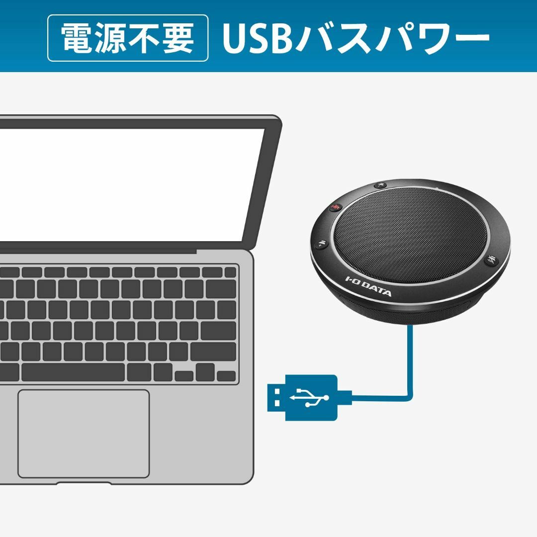 アイ・オー・データ USBスピーカーフォン 少人数向け Web会議 Zoom/T