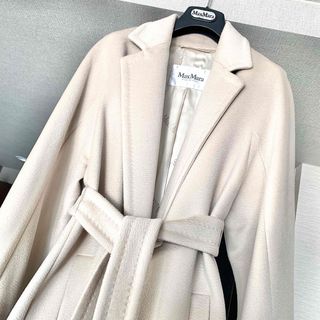 MaxMara 最高級白タグ　ベルテッドコート　アルパカ　38