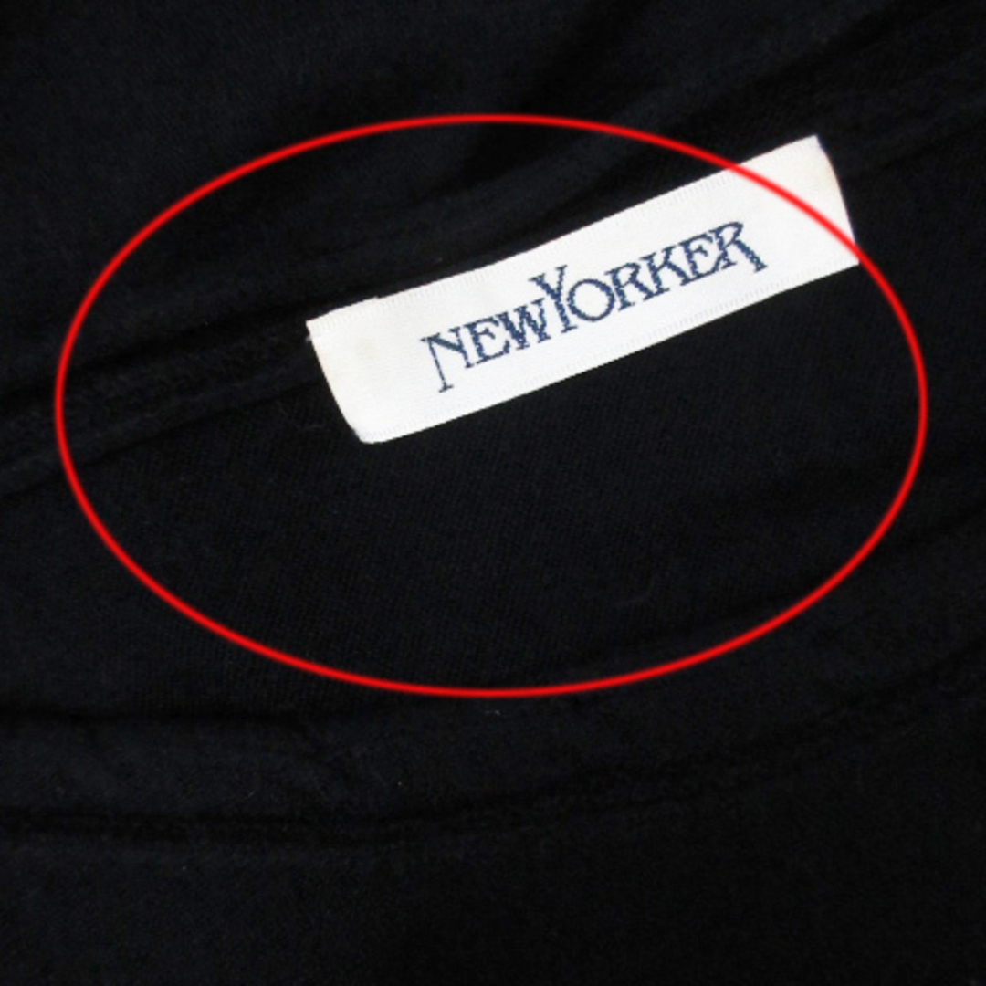 NEWYORKER(ニューヨーカー)のニューヨーカー ニット カットソー 長袖 ラウンドネック M 黒 ブラック レディースのトップス(ニット/セーター)の商品写真