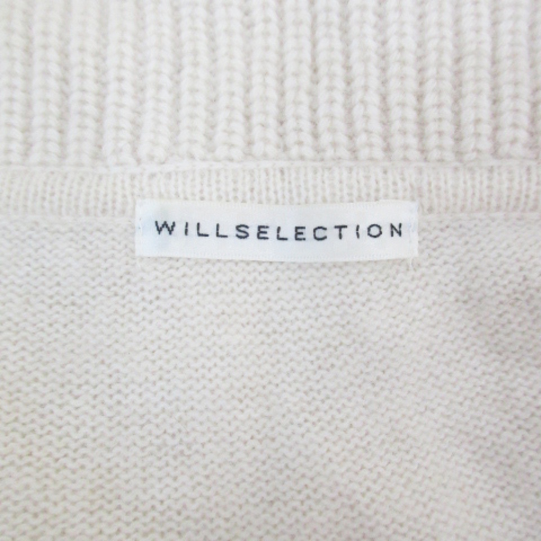 WILLSELECTION(ウィルセレクション)のウィルセレクション ニット セーター 長袖 リボン 無地 M ライトベージュ レディースのトップス(ニット/セーター)の商品写真