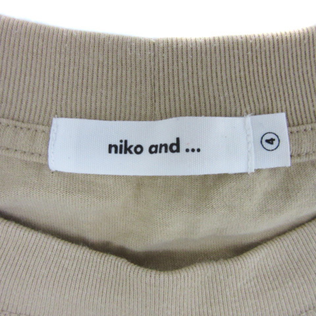 niko and...(ニコアンド)のニコアンド Tシャツ カットソー 七分袖 オーバーサイズ 4 ベージュ オレンジ レディースのトップス(その他)の商品写真