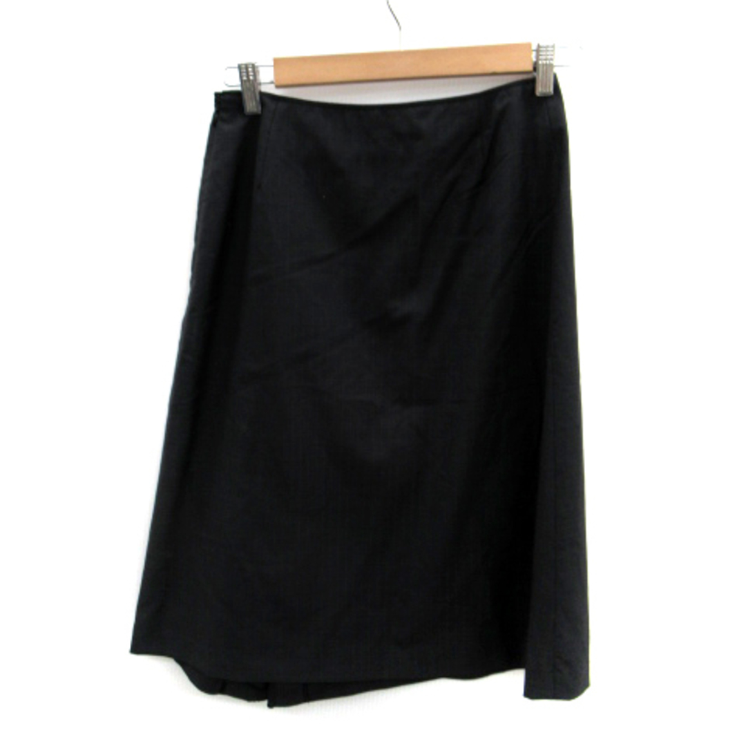 UNITED ARROWS(ユナイテッドアローズ)のユナイテッドアローズ フレアスカート ミモレ丈 フリル ウール 38 黒 レディースのスカート(ひざ丈スカート)の商品写真