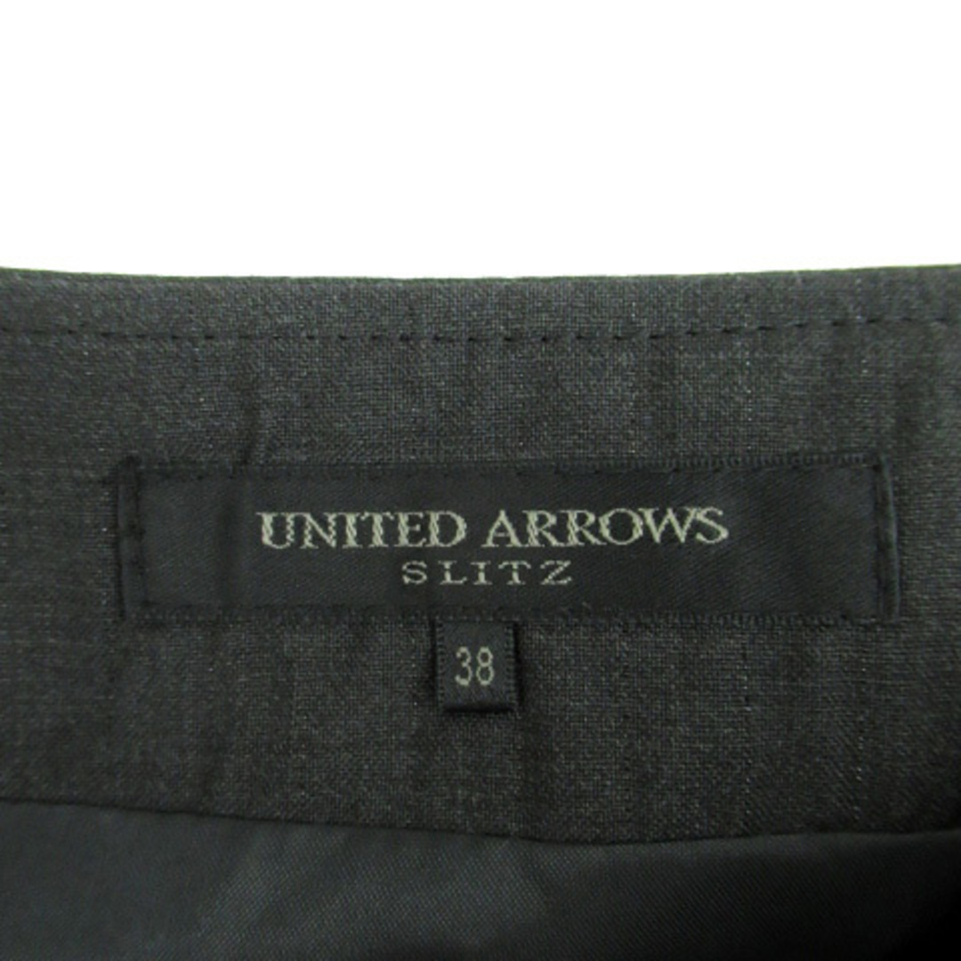 UNITED ARROWS(ユナイテッドアローズ)のユナイテッドアローズ フレアスカート ミモレ丈 フリル ウール 38 黒 レディースのスカート(ひざ丈スカート)の商品写真