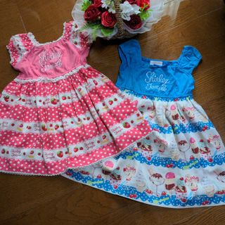 シャーリーテンプル 子供 ワンピース(女の子)(ブルー・ネイビー/青色
