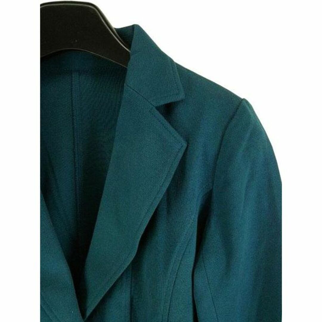 SS2094◇ 新品 ジャケット Vネック 長袖 Lサイズ グリーン系 レディースのジャケット/アウター(テーラードジャケット)の商品写真