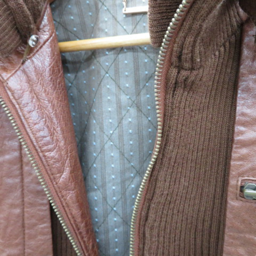 Smork(スモーク)のスモーク レザージャケット 革ジャン ミドル ダブルジップ シングル  ブラウン レディースのジャケット/アウター(その他)の商品写真