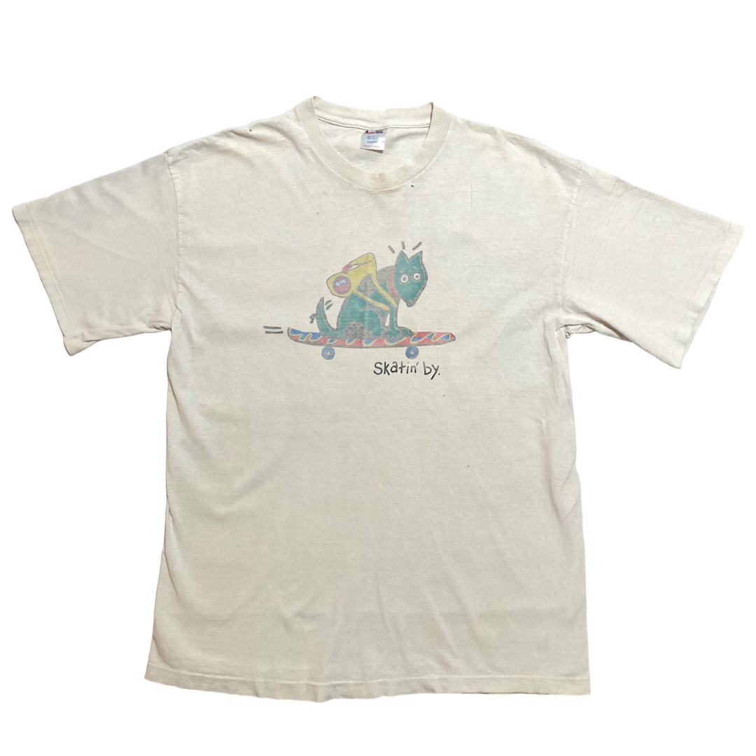 【90s〜Ameri Tees】Skating dog T-shirt
