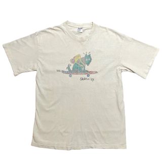 90s Ameri Tees スケーター　犬　Tシャツ　イラストt XL(Tシャツ/カットソー(半袖/袖なし))