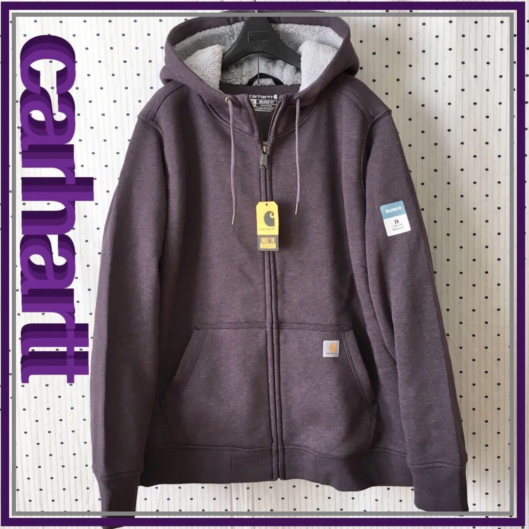 carhartt カーハートUS限定ボアHOODIEパーカーpurple 2XL