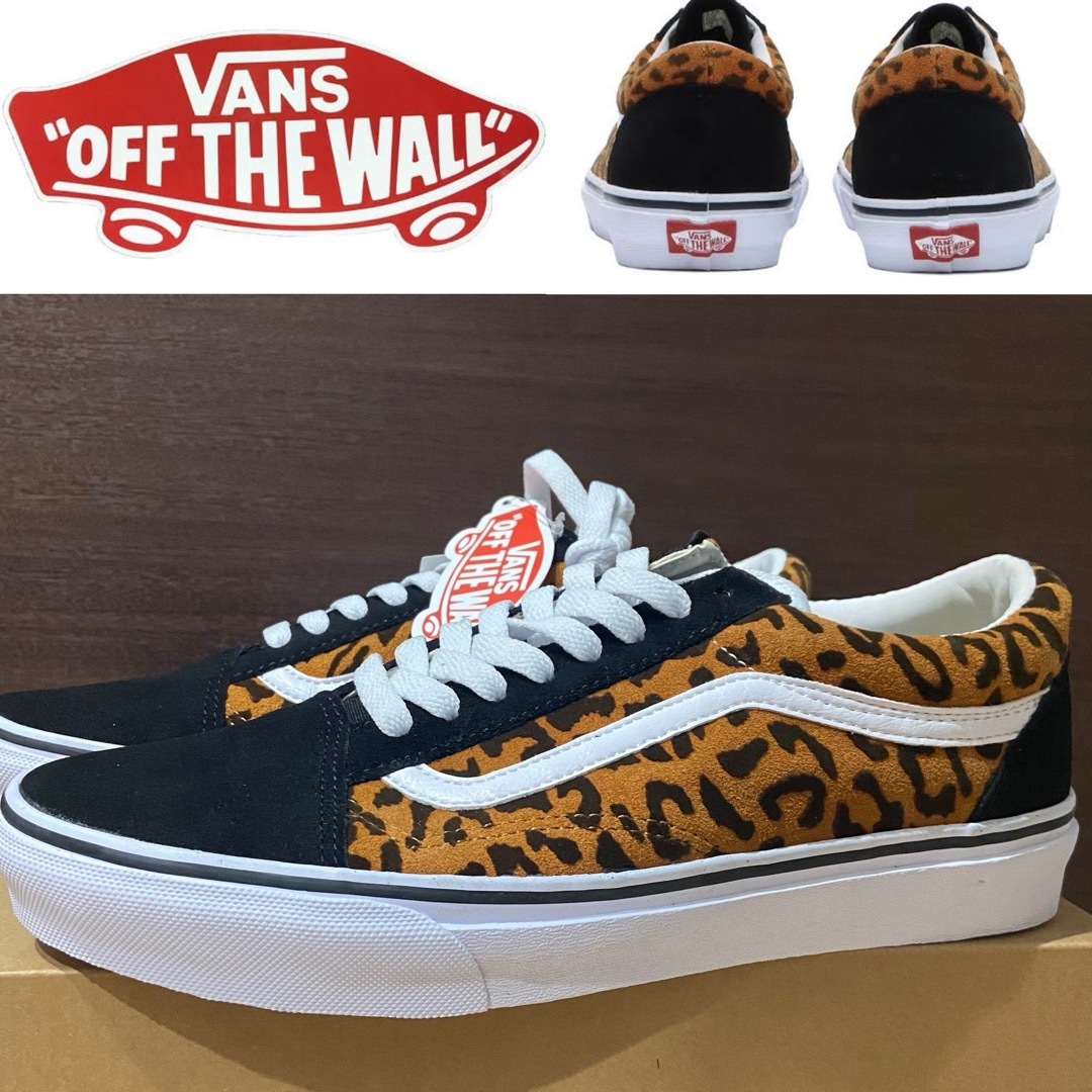 VANS(ヴァンズ)の23cm 【VANS】オールドスクール  レオパード ×ブラック×ベージュ レディースの靴/シューズ(スニーカー)の商品写真