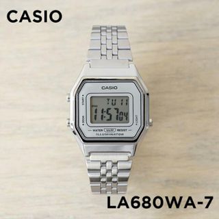 カシオ(CASIO)の【並行輸入品】【日本未発売】CASIO STANDARD カシオ スタンダード LA680WA-7 腕時計 時計 ブランド レディース キッズ 子供 チープカシオ チプカシ デジタル 日付 シルバー グレー メタル 海外モデル 送料無料(腕時計)