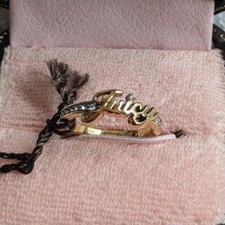 ジューシークチュール(Juicy Couture)のJuicy couture ring ロゴ　ラインストーン(リング(指輪))