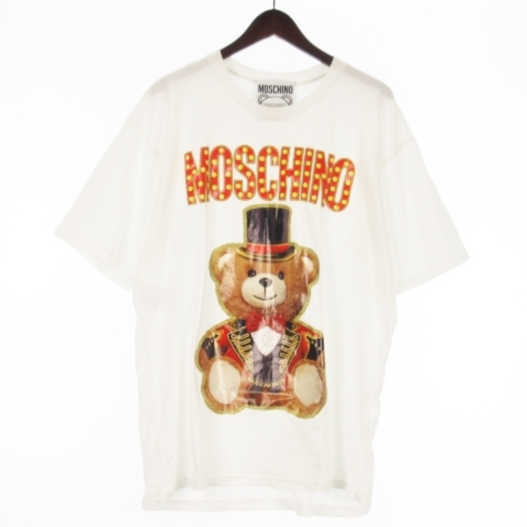 MOSCHINO(モスキーノ)のモスキーノ MOSCHINO テディベア プリント Tシャツ 半袖 ホワイト L メンズのトップス(Tシャツ/カットソー(半袖/袖なし))の商品写真