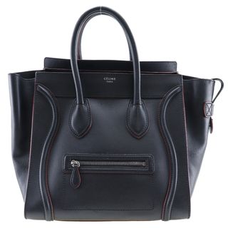 セリーヌ(celine)の【CELINE】セリーヌ ラゲージ ミニショッパー カーフ 黒/赤 レディース トートバッグ(トートバッグ)