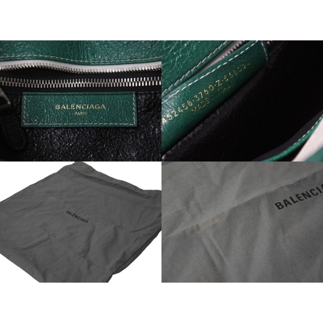 Balenciaga(バレンシアガ)のBALENCIAGA バレンシアガ バザールショッパー ハンドバッグ ロゴ 452458 ラムスキン マルチカラー 鞄 シルバー金具 良品 中古 55549 レディースのバッグ(ハンドバッグ)の商品写真