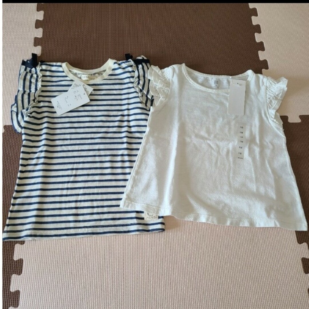 Tシャツ　110　2点セット キッズ/ベビー/マタニティのキッズ服女の子用(90cm~)(Tシャツ/カットソー)の商品写真