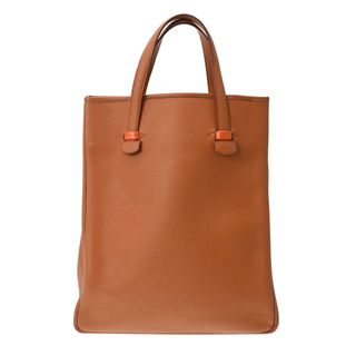 エルメス HERMES プリュムドッグ 38 D刻印 ディープブルー シルバー金具 トゴ メンズ トートバッグ