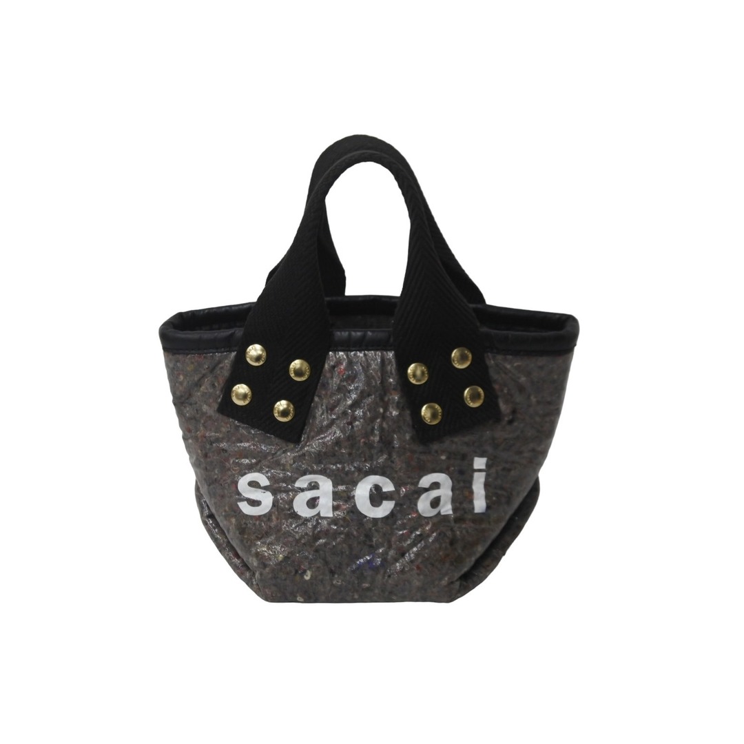 Sacai サカイ トートバッグ サウンドプルーフ トートバッグ スモール グレー 21SS ゴールド金具 美品 中古 55622 | フリマアプリ  ラクマ