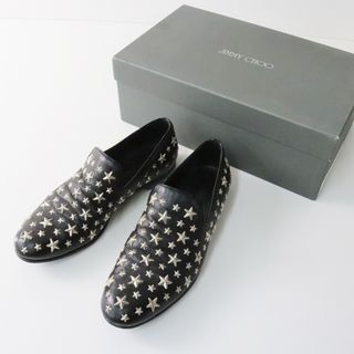 ジミーチュウ(JIMMY CHOO)のJIMMY CHOO ジミーチュウ SLOANE スタースタッズ レザー スリッポン 40///ブラック スローン メンズ◇【2400010813535】(スリッポン/モカシン)