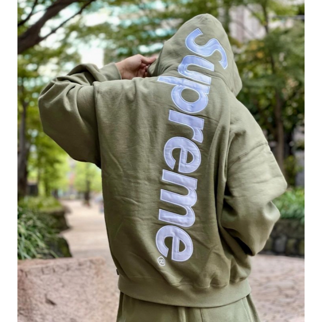 SUPREME Satin Applique Hooded Sweatshirt