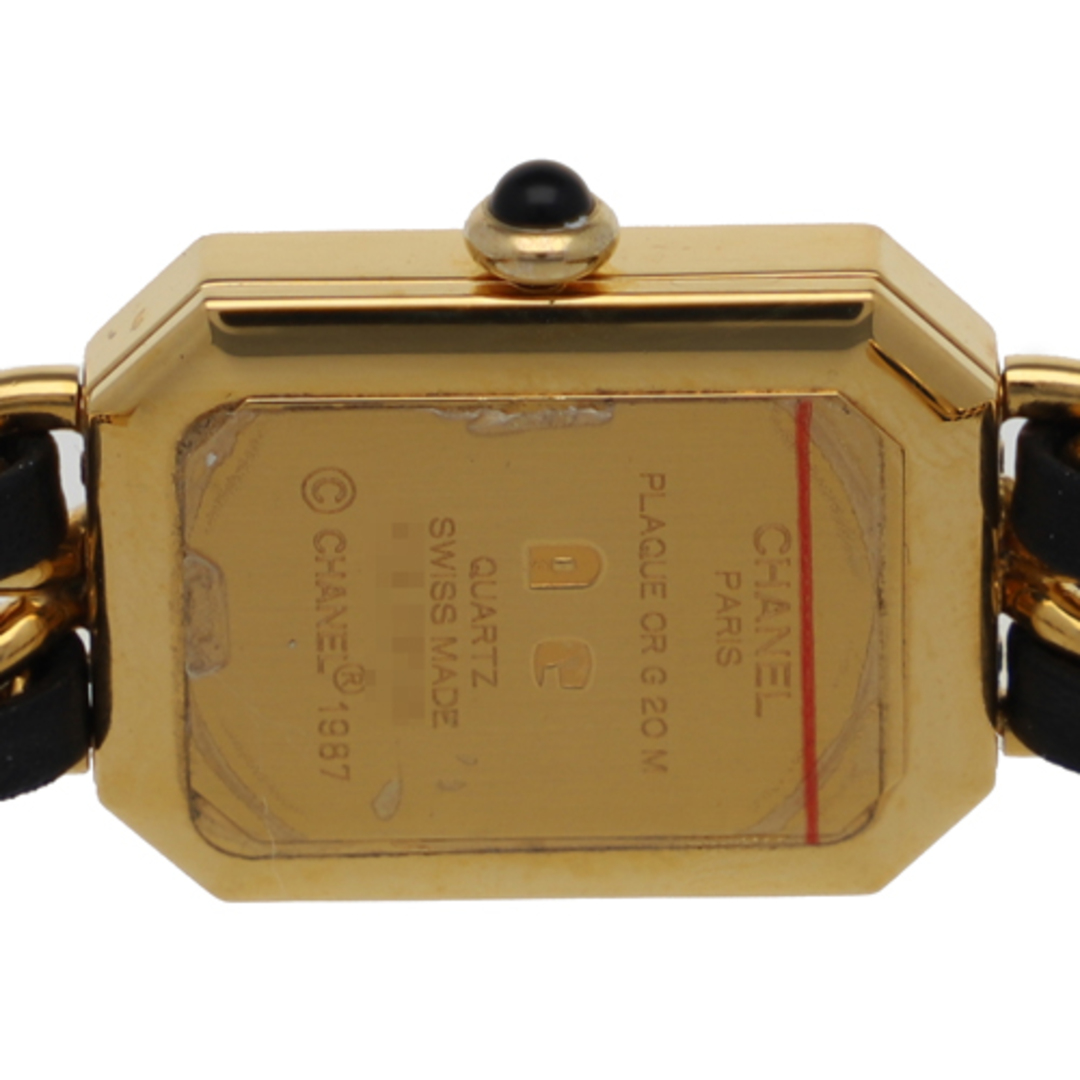 【118079】CHANEL シャネル  H0001 プルミエールL ブラックダイヤル GP クオーツ 当店オリジナルボックス 腕時計 時計 WATCH レディース 女性 女