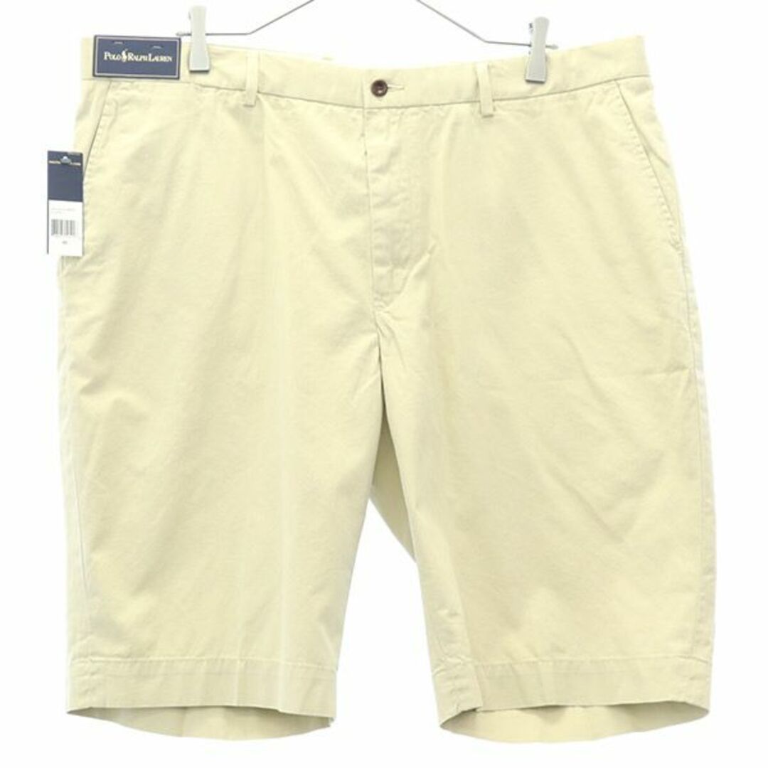 POLO RALPH LAUREN(ポロラルフローレン)の未使用 ポロラルフローレン コットン ショートパンツ W40 ベージュ POLO RALPH LAUREN メンズ 【中古】  【231017】 メンズのパンツ(ワークパンツ/カーゴパンツ)の商品写真