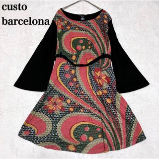 Custo Barcelona チュニック 花柄 ５分袖 3 サイズCU02002