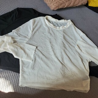 ショート丈シースルーTシャツ ホワイト未使用(Tシャツ(長袖/七分))