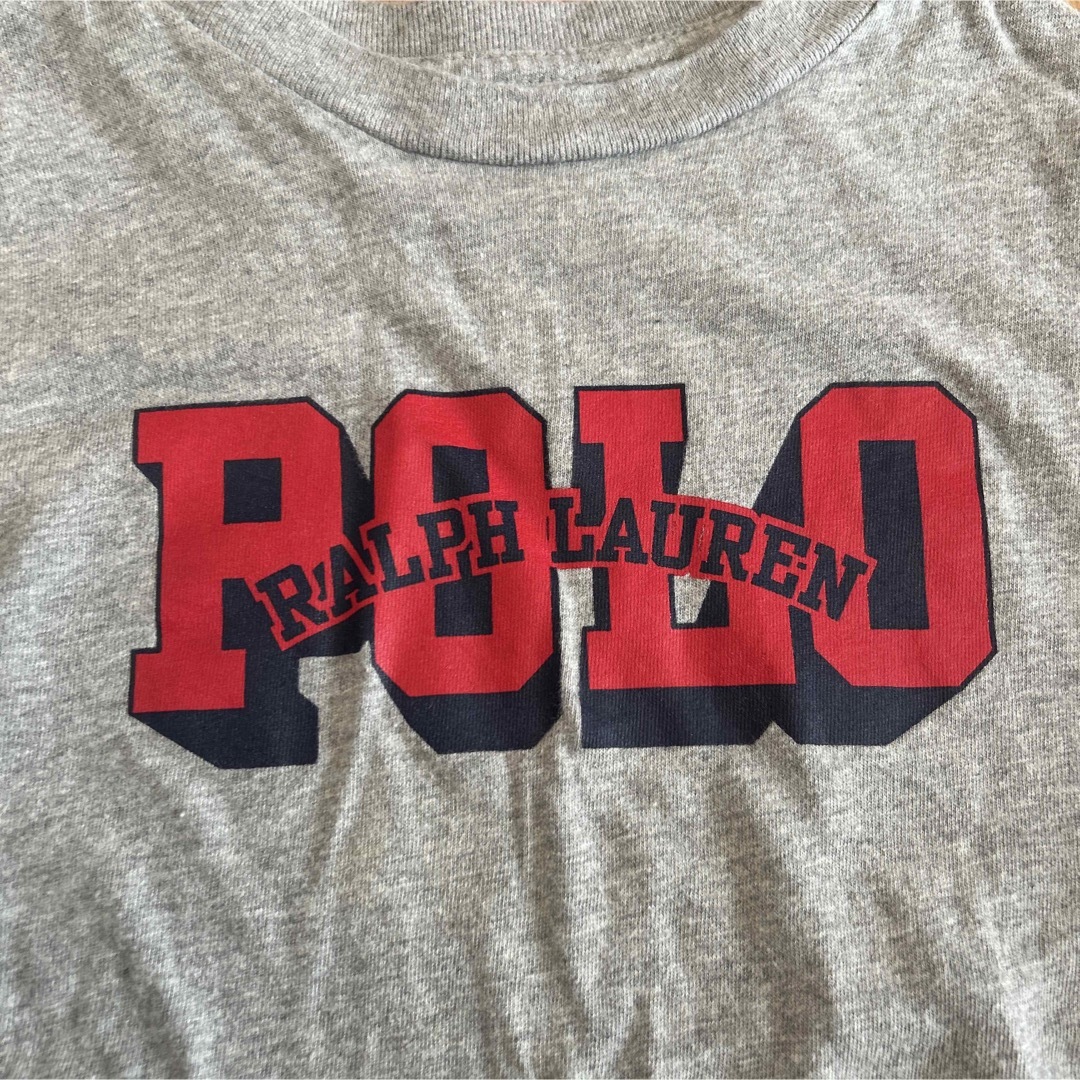 POLO RALPH LAUREN(ポロラルフローレン)の【ポロラルフローレン】ロンT  長袖Tシャツ 綿100%   110㎝ グレー キッズ/ベビー/マタニティのキッズ服男の子用(90cm~)(Tシャツ/カットソー)の商品写真