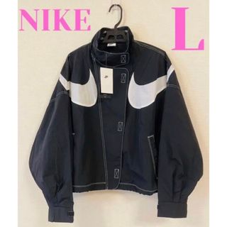 ナイキ(NIKE)のナイキ　NIKE ウーブンジャケット ビッグスウッシュ スウッシュ レペル　L(ナイロンジャケット)