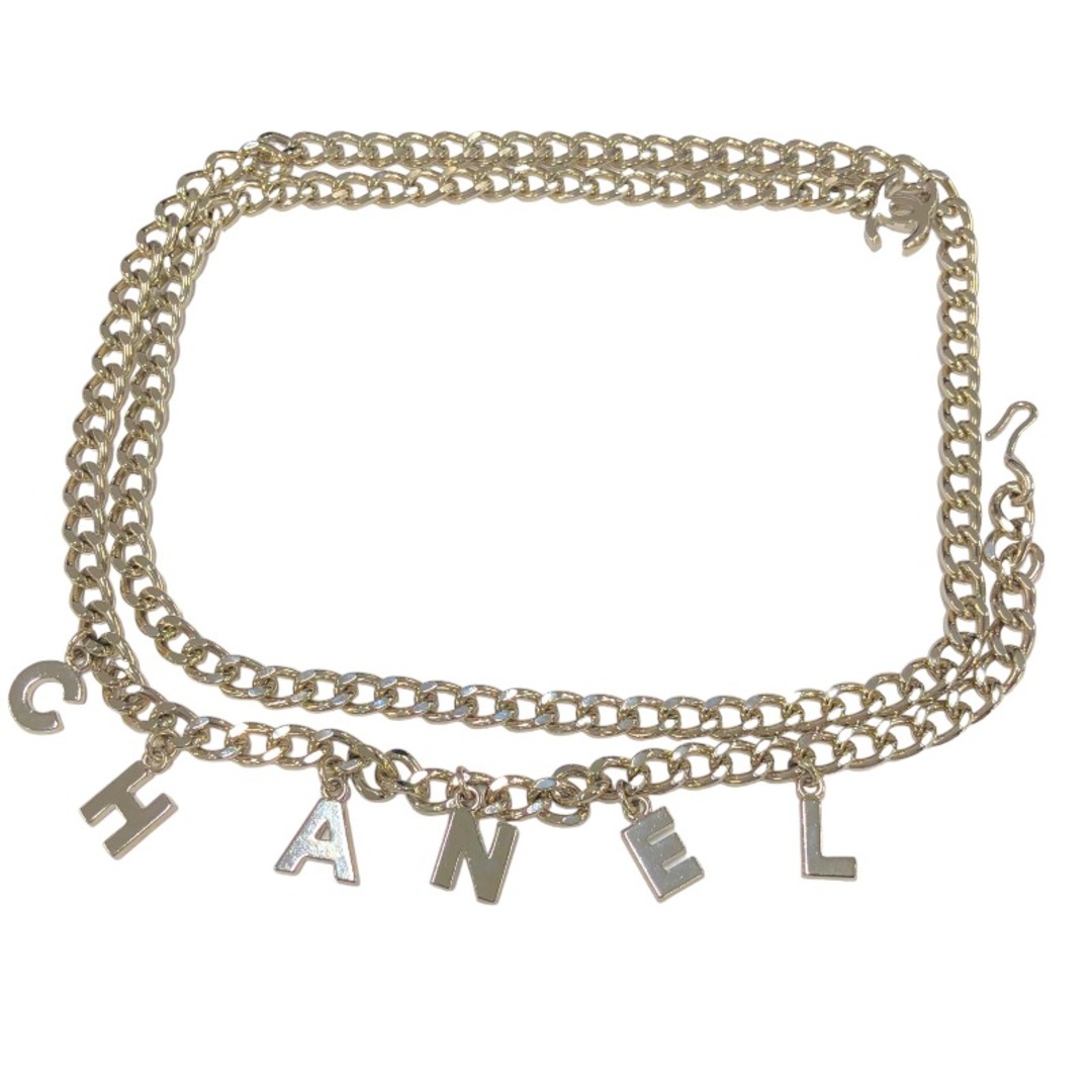 レディースシャネル CHANEL ロゴチャームチェーンベルト メタル シルバー金具 メタル レディース その他アクセサリー