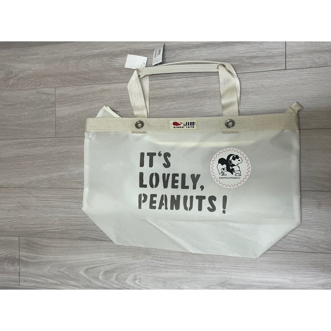 JIB × PEANUTS SNOOPY インナージップ付オープントート M 白