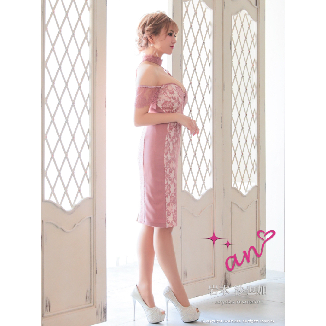 an(アン)の【an/アン】ミニドレス ピンク S レディースのフォーマル/ドレス(ミニドレス)の商品写真