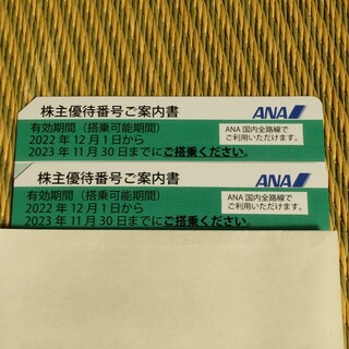 エーエヌエー(ゼンニッポンクウユ)(ANA(全日本空輸))のANA株主優待券　2枚(航空券)