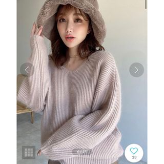 専用????新品未使用eimyistoire.ベーシックVネックニットTOPS *