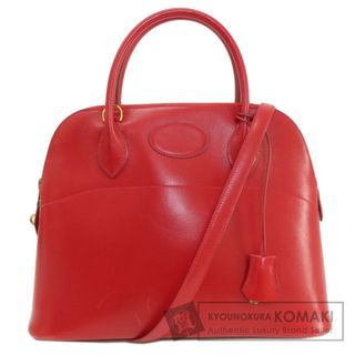 エルメス(Hermes)のHERMES ボリード31 ルージュヴィフ ゴールド金具 ハンドバッグ ボックスカーフ レディース(ハンドバッグ)