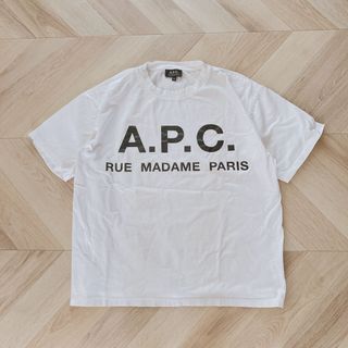 【新品】A.P.C.アーペーセー ロゴ刺繍Tシャツ★男女兼用　半袖★ 白Sサイズ