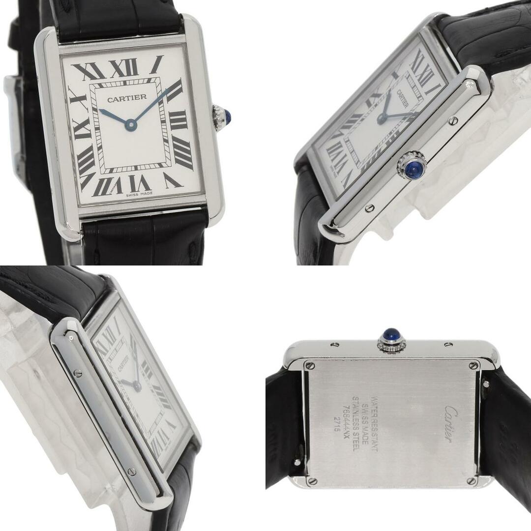 CARTIER WSTA0028 タンクソロ LM  腕時計 SS 革 メンズ