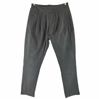 SS2112■ 新品 スキニーパンツ 前タック入り Lサイズ ブラック(スキニーパンツ)