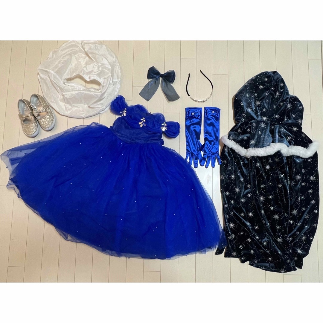 女の子　シンデレラプリンセス　ドレス　5点セット　高級ロイヤルブルー　クリスマス | フリマアプリ ラクマ