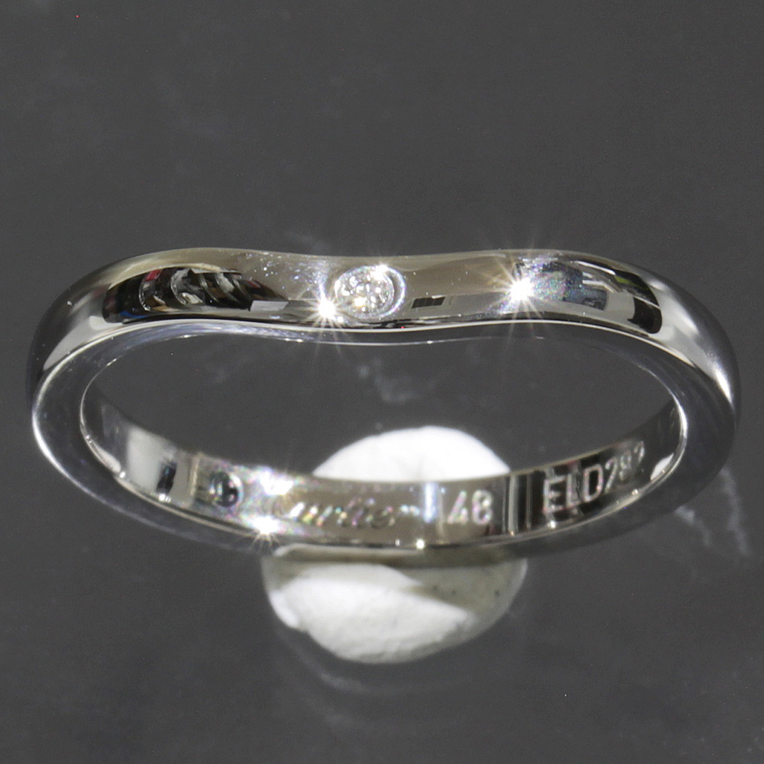 Cartier - カルティエ バレリーナ 48 ダイヤ3P リング PT950 箱 E0405