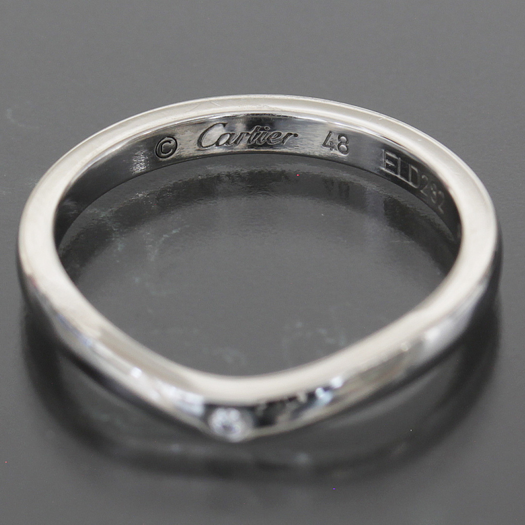 Cartier - カルティエ バレリーナ 48 ダイヤ3P リング PT950 箱 E0405