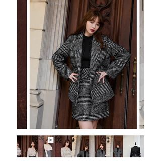 Her lip to - herlipto新品未使用Hemingway Check Tweed Skirtの通販