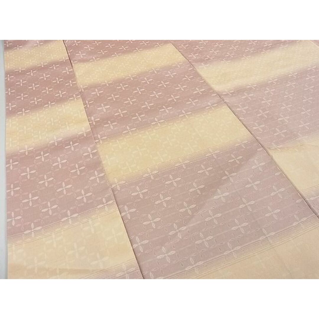 平和屋2□極上 お召 変わり市松 七宝柄 やまと誂製 逸品 3kh990の通販