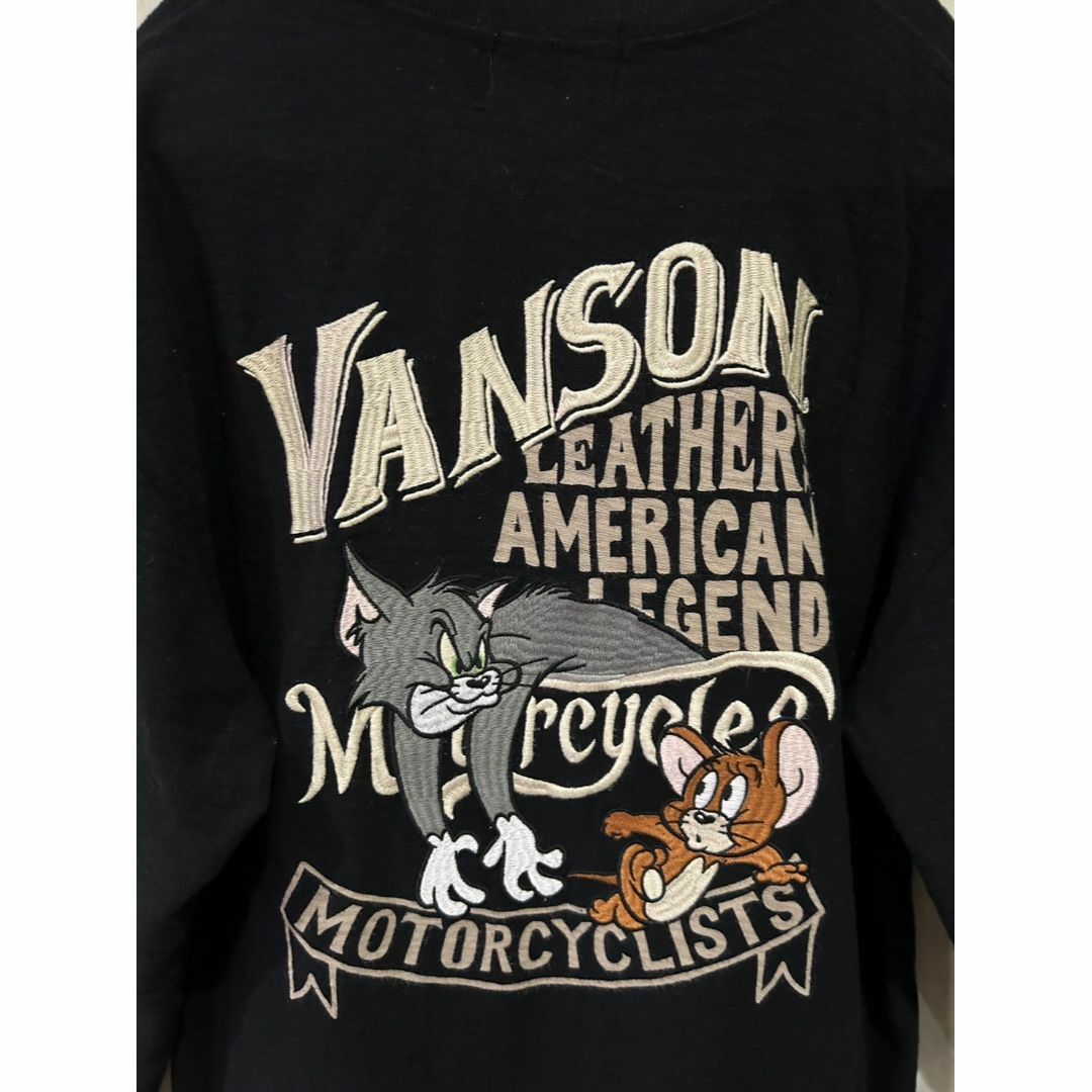 ＊vanson×トムとジェリー 刺繍 長袖 Tシャツ カットソー トップス XL