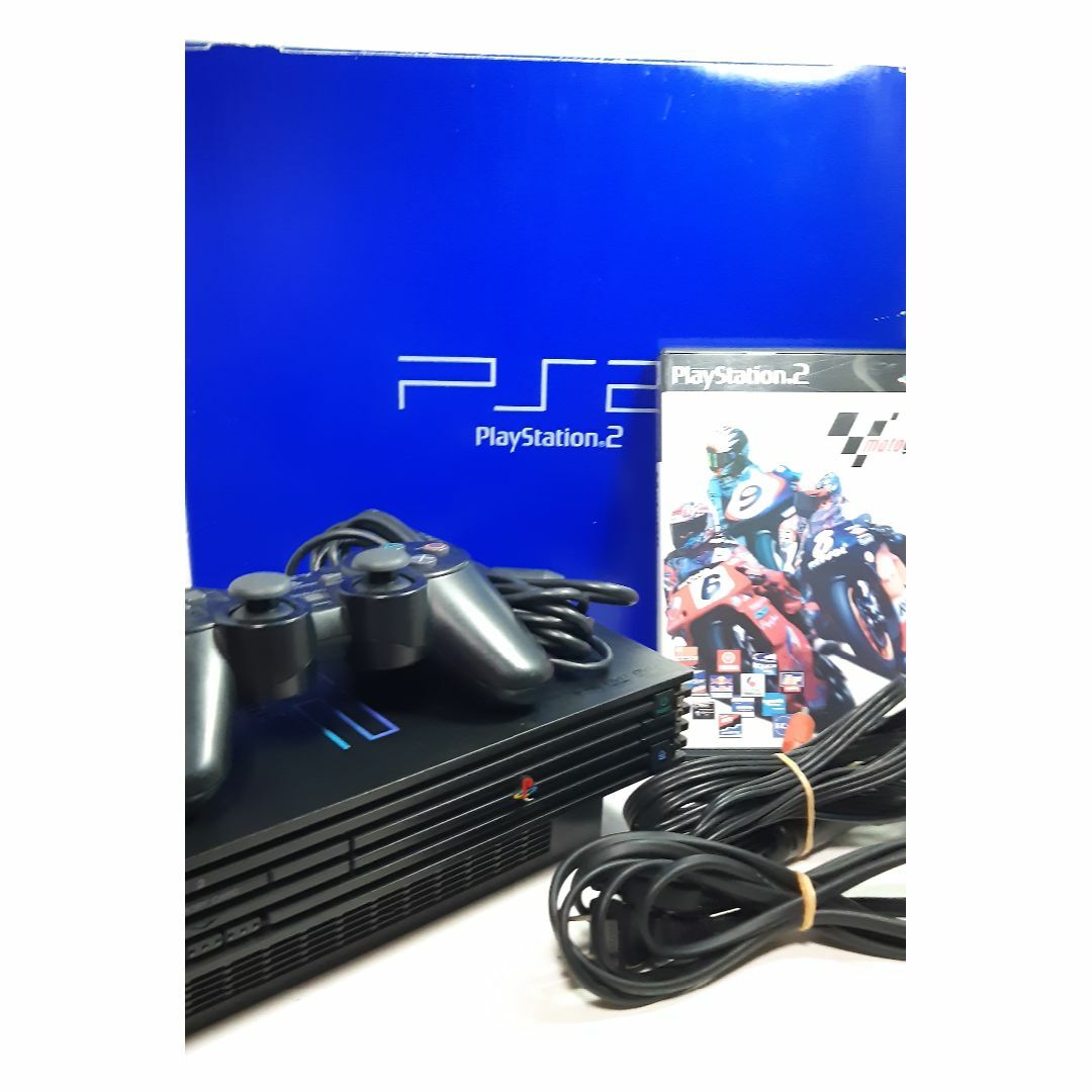 PlayStation2(プレイステーション2)の★動作品★　ソニー　プレステ2 SCPH-30000 CB　フルセット エンタメ/ホビーのゲームソフト/ゲーム機本体(家庭用ゲーム機本体)の商品写真