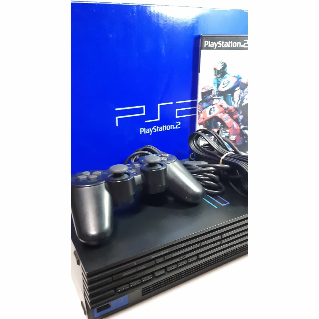 PlayStation2(プレイステーション2)の★動作品★　ソニー　プレステ2 SCPH-30000 CB　フルセット エンタメ/ホビーのゲームソフト/ゲーム機本体(家庭用ゲーム機本体)の商品写真