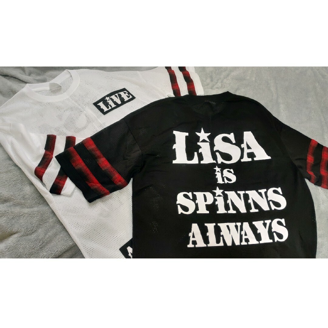 LiSA SPINNS メッシュ Tシャツ 白黒セット エンタメ/ホビーのタレントグッズ(ミュージシャン)の商品写真